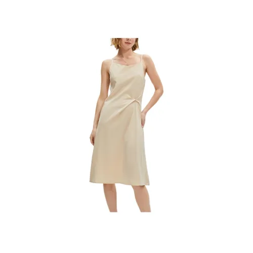 Badgley Mischka Slip Платье Женское Абрикосовое