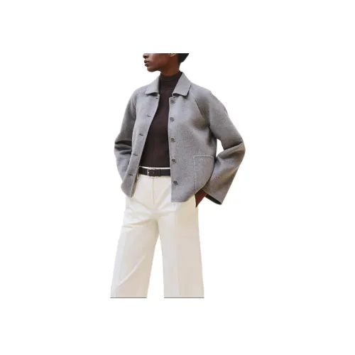 HERMES FW24 Куртки и Пальто Женские Серый Карандаш