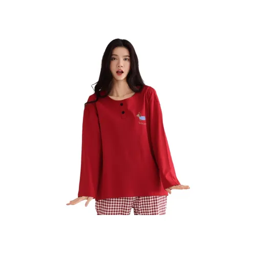 Cotton Gene Красный Женский Пижамный Комплект