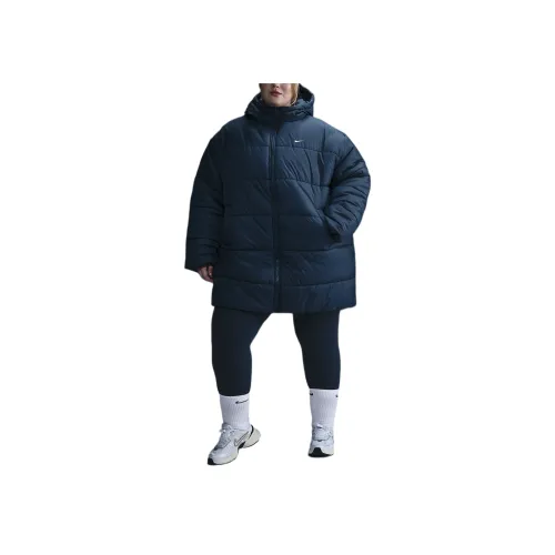 nike SportswearTherma Форма Классический Puffer PARKA Пальто Женские Arsenal Морской синий Белый