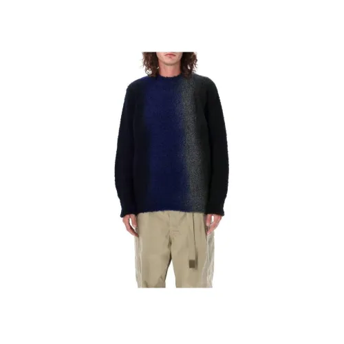 Sacai совместный бренд Черный мужской трикотаж