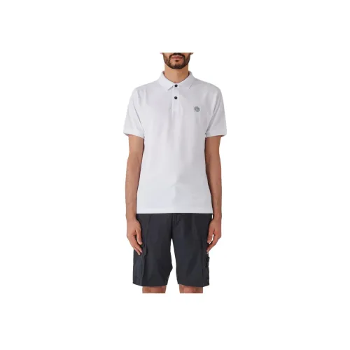 STONE ISLAND Белая Мужская Поло