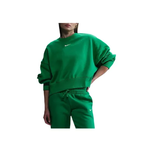 nike Sportswear Phoenix Fleece Толстовка Женская Зеленая