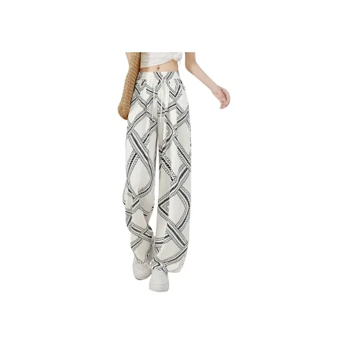 TOUCH Черная цепочка клетчатые женские повседневные брюки