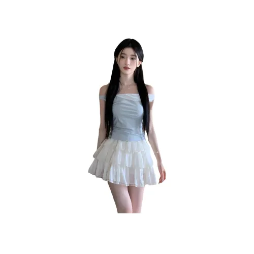 SDN by41 Светло-синий Одежда Sets Женские Комплекты с юбкой