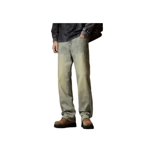 PIERRE CARDIN Желтый Грязь Мужские Джинсы