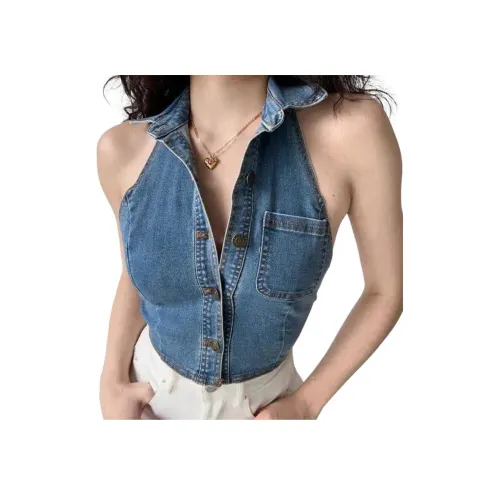 YEARNED Синий Женский жилет