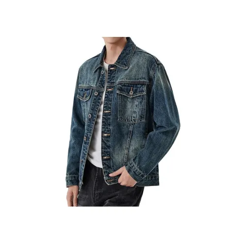 ZENGZHI Denim Jacket Straight Fit Unisex ZENGZHI Деним Куртка Прямой крой Унисекс