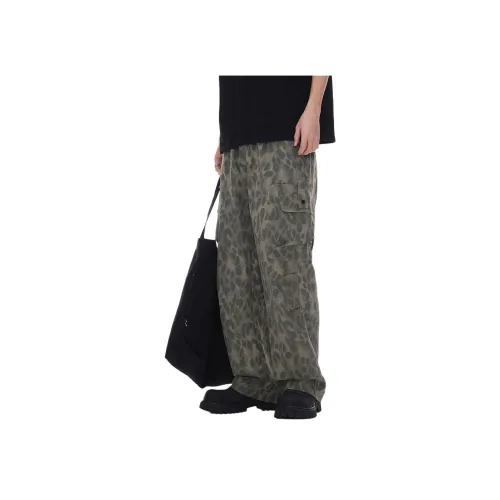 HIPHOPPUNKS Леопардовый принт Мужские Карго Брюки