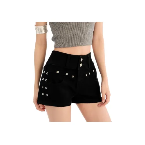 YEARNED Джинсовые шорты Женские Черные