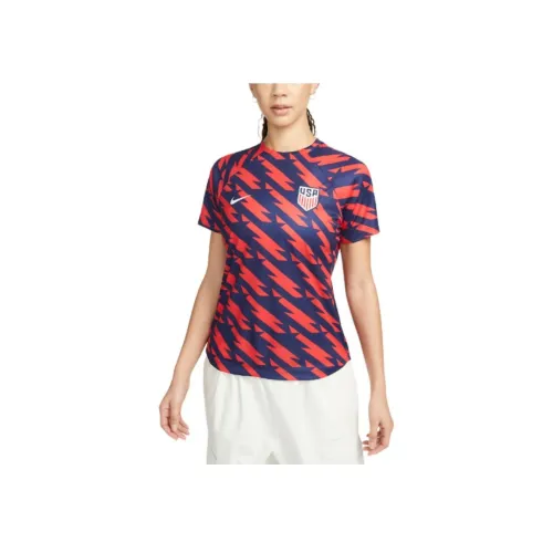 nike USA Soccer Team Olympic Series SS24 U.S. ACADEMY Pro Dri FIT Футбол Топ Футбол Джерси Женские Speed Красный