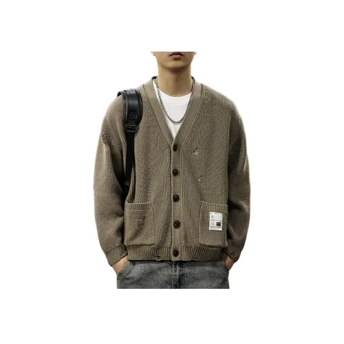 QIANJINNIU Хаки Мужской Трикотаж