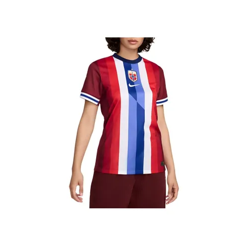 nike Норвегия 2024 25 Дом Футбол Джерси Женские Красный синий Void Синий Void Белый Команда