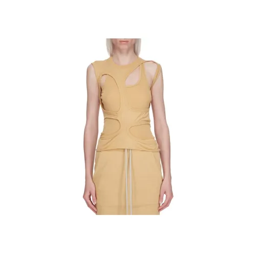 Rick Owens DRKSHDW Горчичный желтый Женские Трикотаж