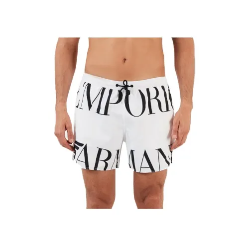 EMPORIO ARMANI Пляжные шорты Мужские Белые