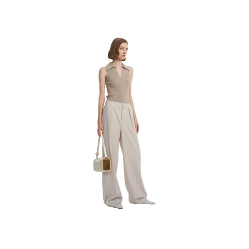 FABRIQUE Бежево-серый Женские Костюм Брюки