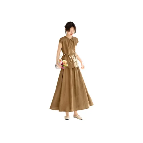 XWI Комплект с юбкой Женские Имбирно-желтый