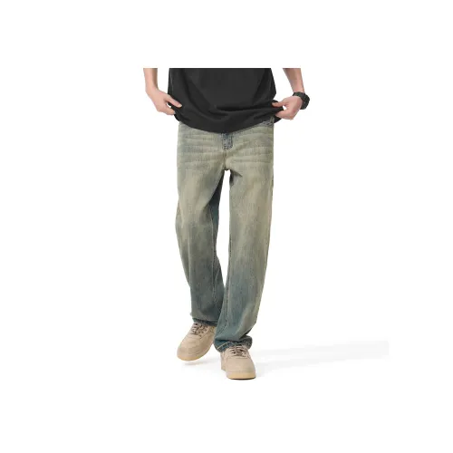 GWIT Желтый Грязь Джинсы Мужские