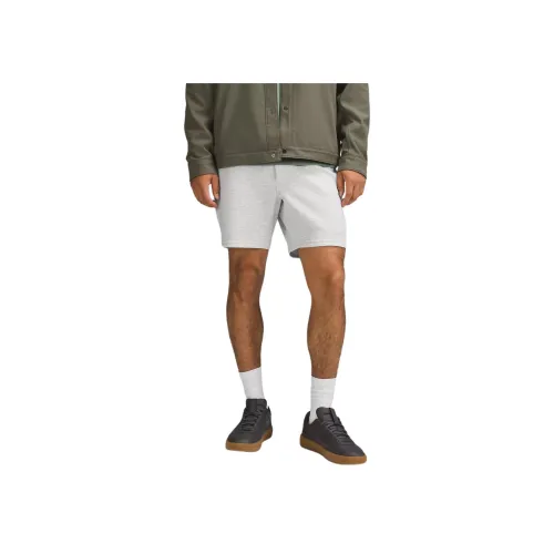 lululemon Smooth Spacer Короткие Повседневные Шорты Мужские Смешанный Цвет Ядерный Сверхсветло-Серый