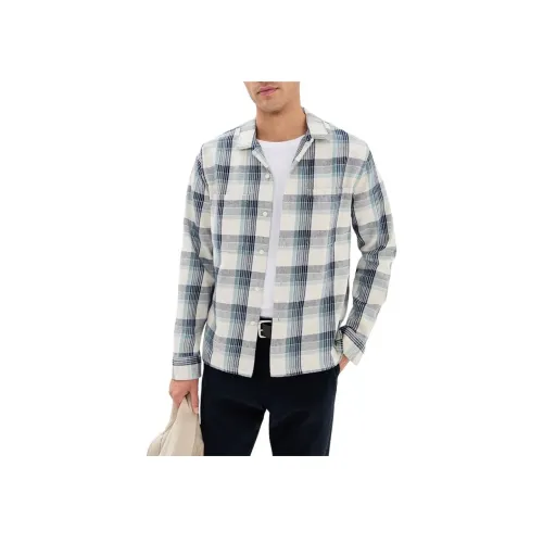 VINCE Светлый Песочный Мужские Рубашки