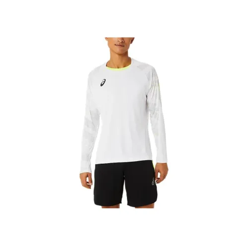 Asics Graphic Long Sleeve Футбол Джерси Мужской Белый
