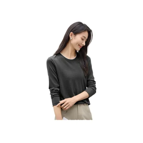 IHIMI Темно-серые Женские T-рубашки