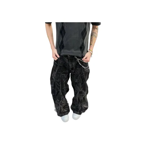 YGHOME OFFICIAL Черные Унисекс Джинсы