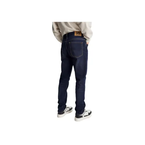Lee Темно-синий Мужской Джинсы