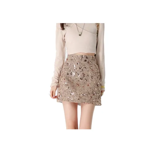 MJB Повседневные короткие юбки Женские Кофе