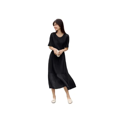 XWI Black Женские Короткие Платья с Рукавами