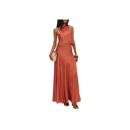 Reformation Sera Шелковый Двухкомпонентный Комплект с Юбкой Женские