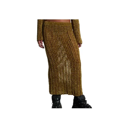 THE RAGGED PRIEST Умбра Женские Вязаные Длинные Юбки