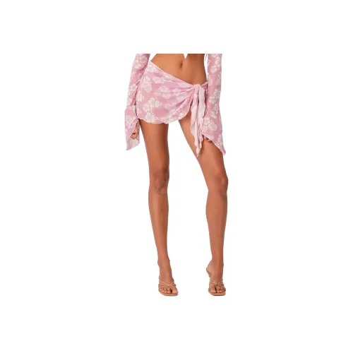 Edikted Hibiscus Mesh Sarong Повседневные Короткие Юбки Женские