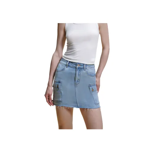 Lois Джинсовые короткие юбки Женские Синие