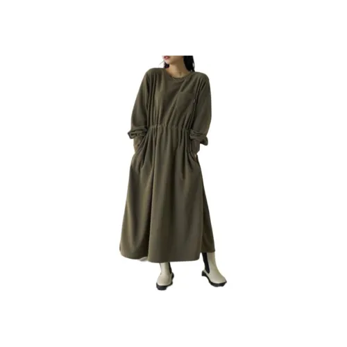 FREAK'S STORE CO-BRAND x THOUSAND MILE Длинное платье с длинными рукавами Женское