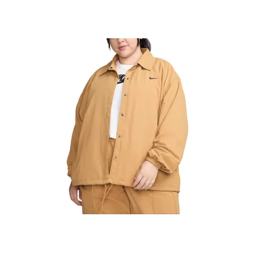 nike Sportswear Essentials Series OVERSIZED UV Ткани вязаные Coaches' Куртка Куртки Пальто Женские Linen