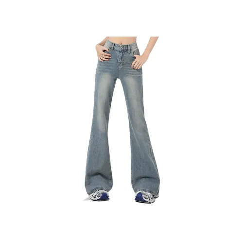 YEARNED Темно-синие Женские Джинсы