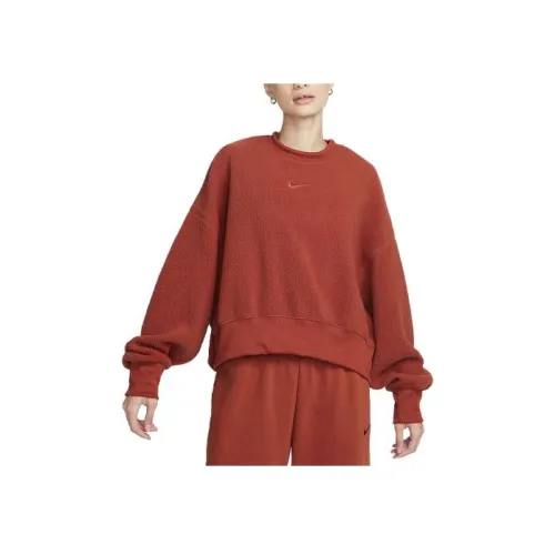 NIKE Апельсиновые Женские Свитшоты