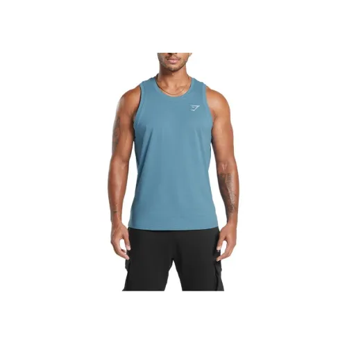 GYMSHARK Выцветший Синий Мужские Майки