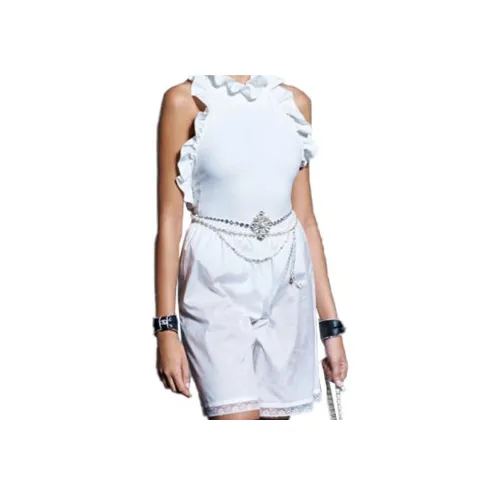 CHANEL Белые Женские Повседневные Шорты