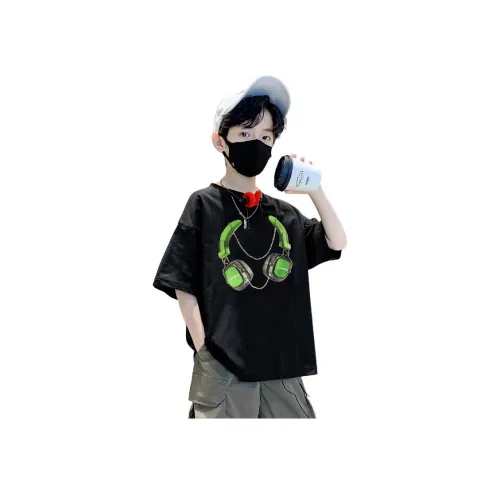 The panda is round Короткий рукав Т-рубашки Детский