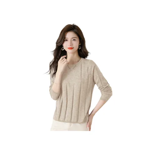 MJ Осенний круглый вырез пуловер трикотаж женский