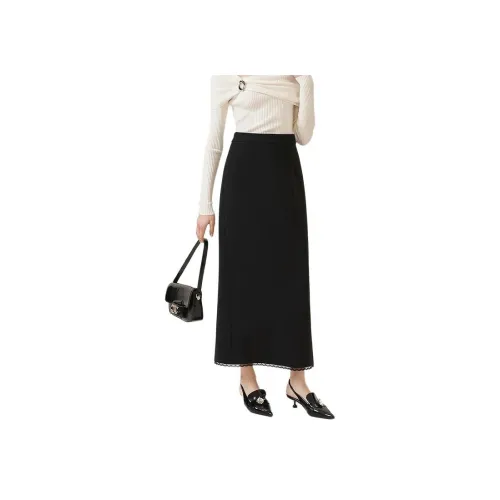 JORYAweekend Повседневный Длинный Юбка Женские Черный