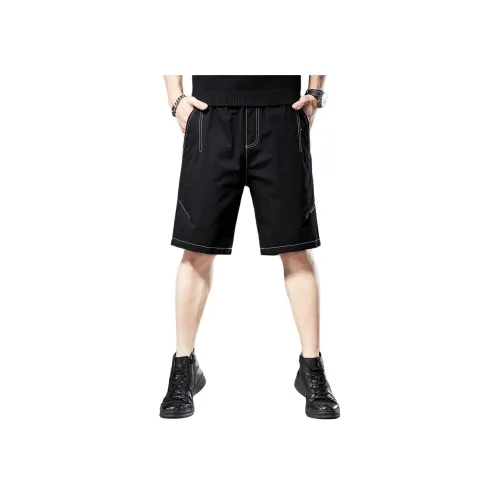 VUAS Летние Повседневные Шорты Унисекс Черный Хаки