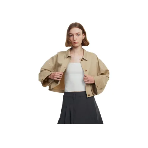 FABRIQUE Светлый хаки Женские Куртки