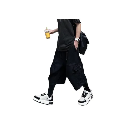 PVPVPV Черные унисекс джинсовые шорты