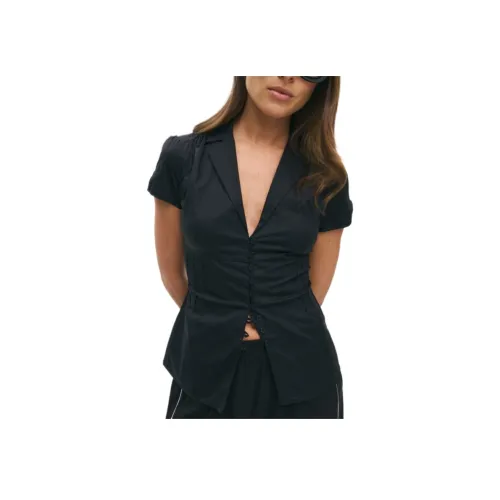 GLASSONS Рубашка с короткими рукавами пуговица вверх женская