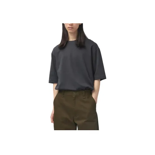 UNIQLO T-рубашка унисекс асфальтово-серый