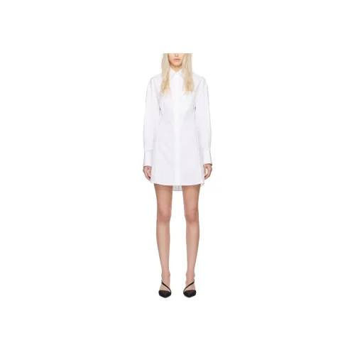 Vetements Белое Женское Длинное Платье с Рукавами