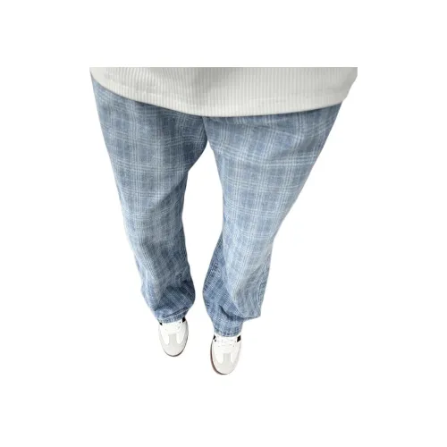 CORNILOT Синий Клетка Унисекс Джинсы